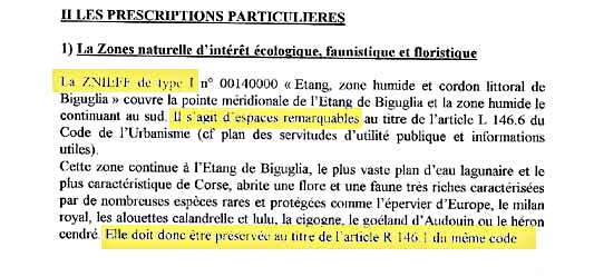 les prescriptions particulières